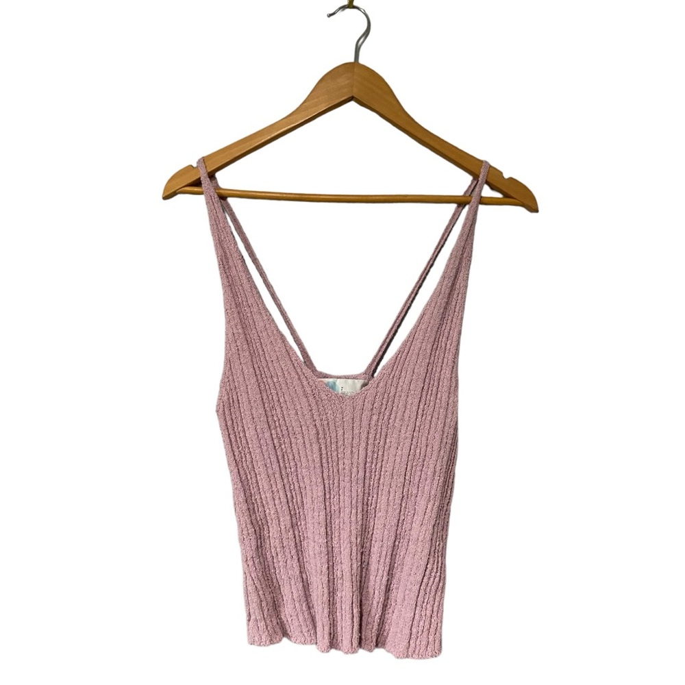 Free People Dusty Pink Ribbed Tank Top